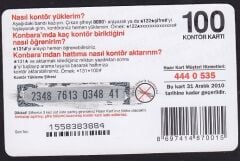 Turkcell Hazır Kart 100 Kontör 2010