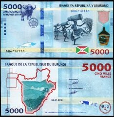 Burundi 5000 Frank 2018 Çil Pick 53