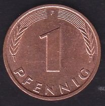 Almanya 1 Pfennig 1996 F