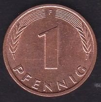 Almanya 1 Pfennig 1996 F