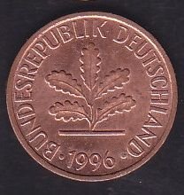 Almanya 1 Pfennig 1996 F