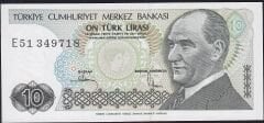 7.Emisyon 2.Tertip 10 Lira E51 349718 Çil