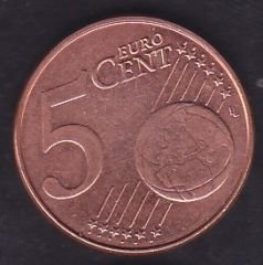 Avrupa 5 Euro Cent 2005 Belçika
