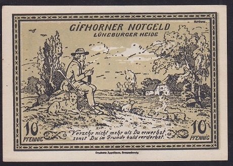 ALMANYA 10 PFENNİNG NOTGELD ÇİL