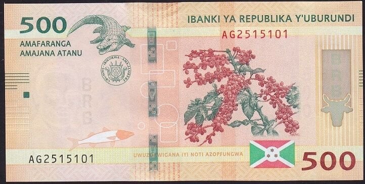 Burundi 500 Frank 2023 Çil