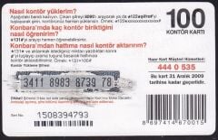 Turkcell Hazır Kart 100 Kontör 2009