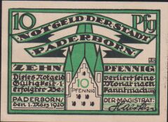 Almanya 10 Pfennig Notgeld 1920 Çil
