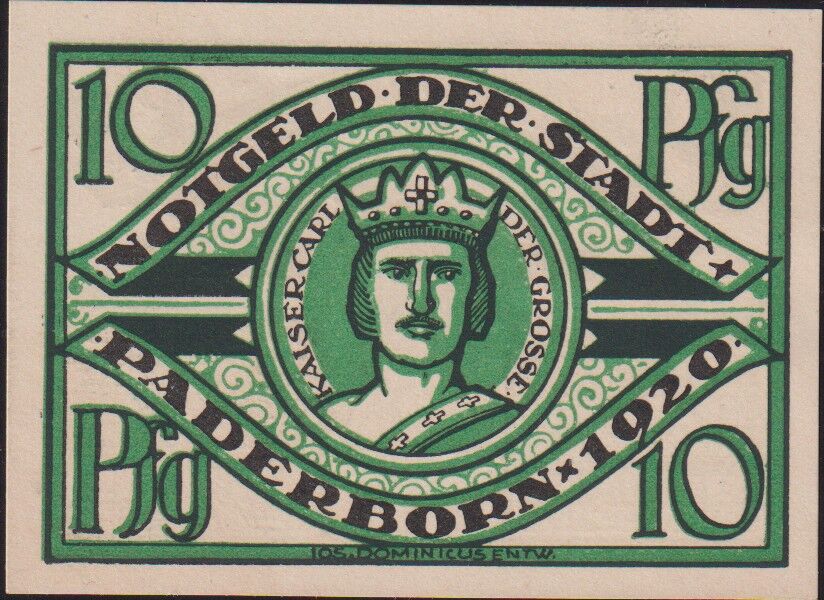 Almanya 10 Pfennig Notgeld 1920 Çil