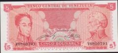 Venezuela 5 Bolivares 1989 Çilaltı Pick 70b