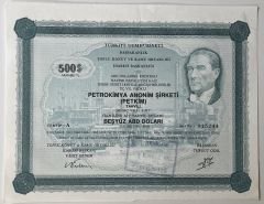 PETKİM Hisse Senedi 500 Amerikan Doları