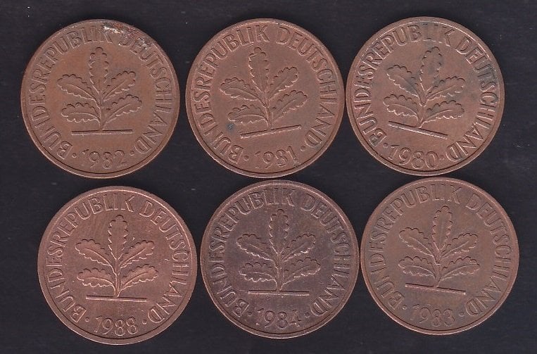 ALMANYA 2 FENİK 1980-81-82-83-84-88 YILLARI 6'LI LOT