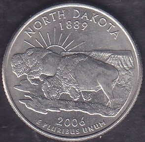 Amerika Çeyrek Dolar 2006 Hatıra North Dakota