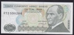 7.EMİSYON 1.TERTİP 10 LİRA A72 550204 ÇÇT +