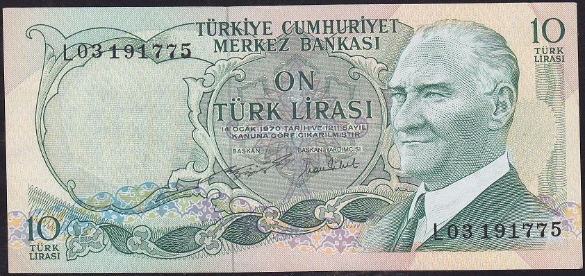 6.Emisyon 2.Tertip 10 Lira L03 191775 Çilaltı Çil