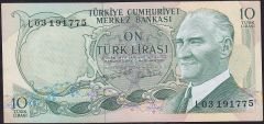 6.Emisyon 2.Tertip 10 Lira L03 191775 Çilaltı Çil
