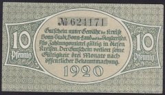 ALMANYA 10 PFENNİNG NOTGELD 1920 ÇİLALTI ÇİL