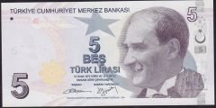 9.Emisyon 2.Tertip 5 Lira B618 504405 Çil Blok Radar