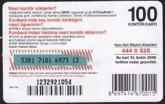 Turkcell Hazır Kart 100 Kontör 2008