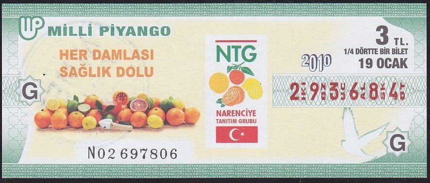 2010 19 Ocak Çeyrek Bilet - G Serisi