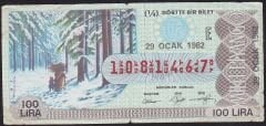 1982 29 Ocak Çeyrek Bilet - E Serisi