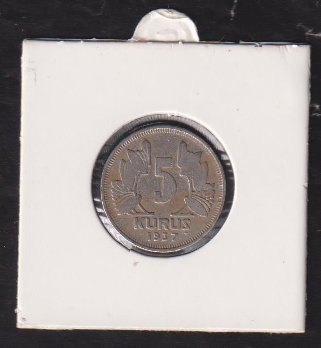 1937 Yılı 5 Kuruş