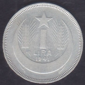 1941 Yılı 1 Lira Çok Temiz + Gümüş