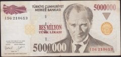 7.Emisyon 5 000 000 Lira I56 210613 Çok Temiz