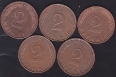 ALMANYA 2 FENİK 1990-91-92-94-95 YILLARI 5'Lİ LOT