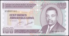Burundi 100 Frank 2011 Çil Pick 44b