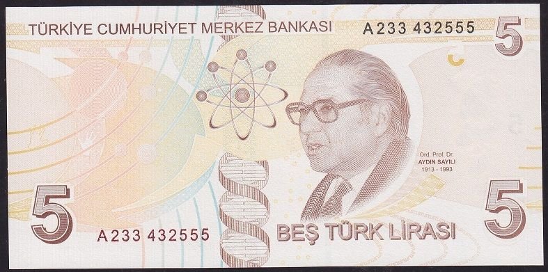 9.Emisyon 1.Tertip 5 Lira A233 432555 Çilaltı Çil
