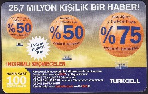 Turkcell Hazır Kart 100 Kontör 2007