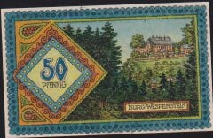 Almanya 50 Pfennig Notgeld 1921 Çil Filigranlı