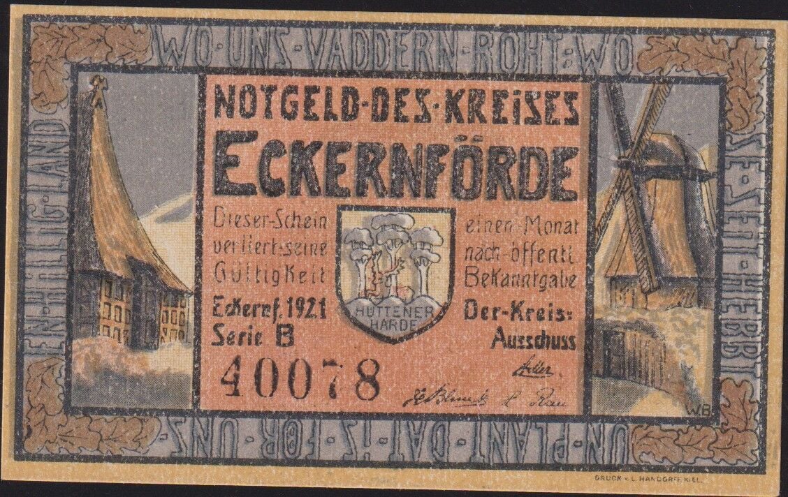 Almanya 50 Pfennig Notgeld 1921 Çil