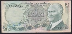 6.EMİSYON 2.TERTİP 10 LİRA J37 195633 ÇOK TEMİZ + eski kağıt para fiyatları