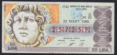 1980 29 MART ÇEYREK BİLET - A SERİSİ