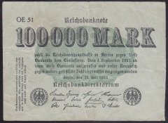 ALMANYA 100000 MARK 1923 ÇOK TEMİZ