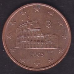 Avrupa 5 Euro Cent 2006 İtalya