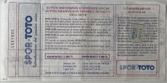 Spor Toto Kupon Kağıdı 1994