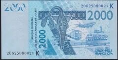 Batı Afrika 2000 Frank 2003 Çil Senegal Pick 716K Farklı İmza