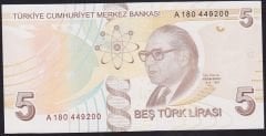 9.Emisyon 1.Tertip 5 Lira A180 449200 Çil