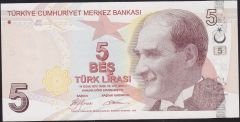 9.Emisyon 1.Tertip 5 Lira A180 449200 Çil
