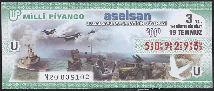 2010 19 Temmuz Çeyrek Bilet - U Serisi