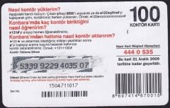 Turkcell Hazır Kart 100 Kontör 2009