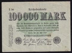 Almanya 100000 Mark 1923 Çok Temiz+