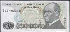 7.Emisyon 2.Tertip 10 Lira E46 703549 Çil