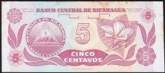 Nikaragua 5 Centavos 1991 Ççt ( kat yok hafif leke var) AA
