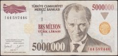 7.Emisyon 5 000 000 Lira I44 587446 Çok Temiz