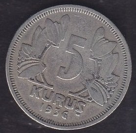 1936 YILI 5 KURUŞ