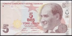 9.Emisyon 1.Tertip 5 Lira A155 539222 Çil