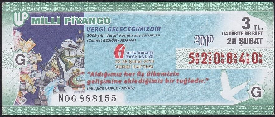 2010 28 Şubat Çeyrek Bilet - G Serisi